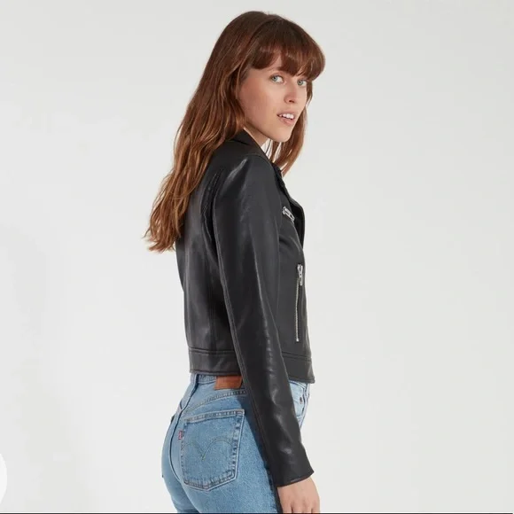 NWT BLANKNYC Faux Leather Moto Jacket, Black - Picture 5 of 12